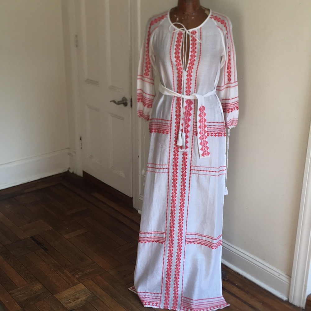 Tessora  Peasant Style  Beach Caftan light cotton